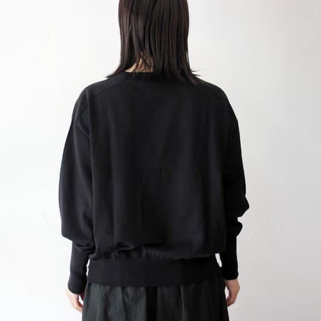 **再入荷** Linenya リネンヤ　as it is.  コットンバルーンスリーブニット　#ブラック