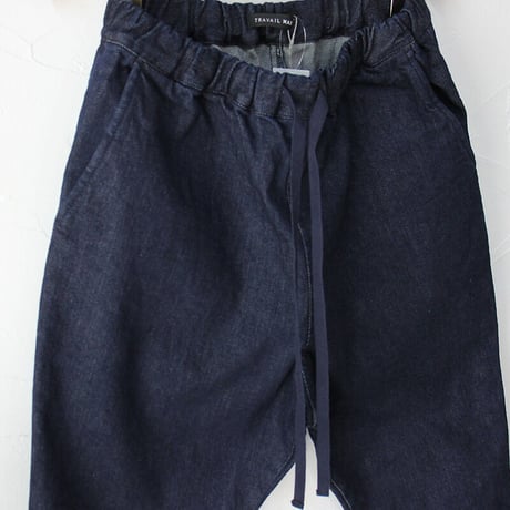 TRAVAIL MANUEL トラバイユマニュアル　ストレッチデニムペグパンツ　#INDIGO , BLACK