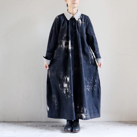 ASEEDONCLOUD アシードンクラウド　Fog forest denim Tea garden gown #black 【送料無料】