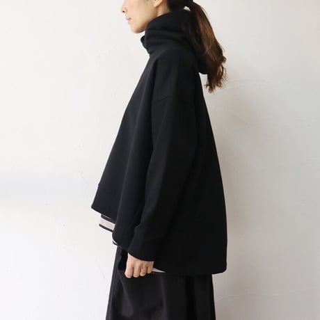 maomade マオメイド　きれいめしっかり裏毛Aラインフード付きプルオーバー