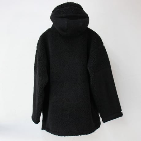 maomade マオメイド　シープボアｘ圧縮ウールフードジャケット　#オフ白ｘカーキ、ブラックｘブラック