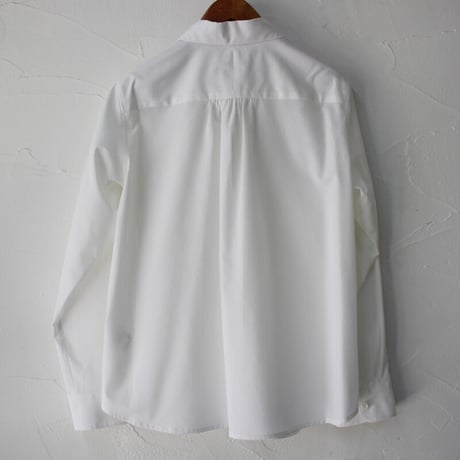 **2026年度分到着** atelier naruse アトリエナルセ cotton round collar shirt コットン丸襟シャツ　#ホワイト
