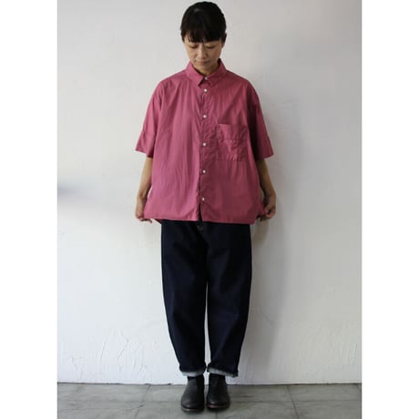 **再入荷** CAERULA カエルラ　cotton broad trase shirts #ネイビーストライプ、サックス、ピンク、ホワイト