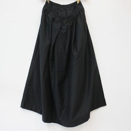LinenYa リネンヤ　バックサテンワッシャータックスカート　#グリーン、ブラック