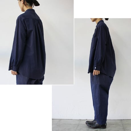 SUSURI ススリ　ヘムレンシャツ　#predawn blue　【送料無料】