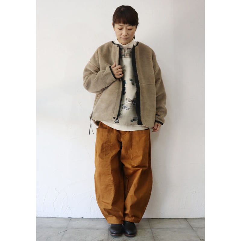 mao made マオメイド ベアーボアジップジャケット #グレージュ、モカ 