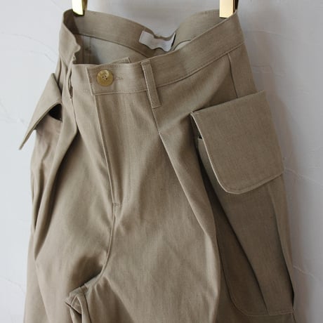 ASEEDONCLOUD アシードンクラウド　P.E DENIM trousers #sand beige　【送料無料】