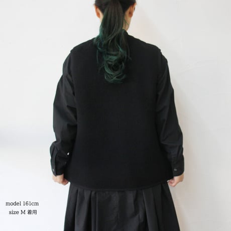 ASEEDONCLOUD アシードンクラウド　Kigansai wool fleece vest #black 【送料無料】