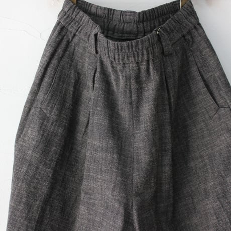 atelier naruse アトリエナルセ　コットンスラブワイドパンツ cotton slab wide pants　#杢ブラック、ブラック　【送料無料】