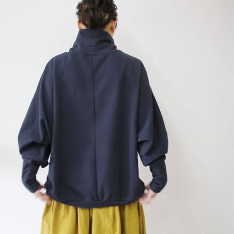 **再入荷** Linenya　リネンヤ　ミリタリー復刻フライスハイネックプルオーバー　#グレー、ネイビー　【送料無料】