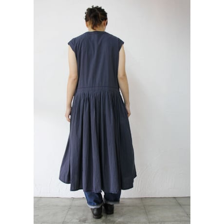 homspun ホームスパン　カシュクールノースリーブワンピース　#ネイビー
