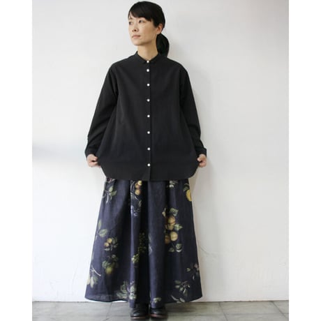 ASEEDONCLOUD アシードンクラウド　Mitsuyakusou botanical print Pharmacist uniform skirt　#ブラック