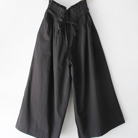 **またまた再入荷** LinenaYa リネンヤ　ハイウエストワイドパンツ　#ブラック　【送料無料】