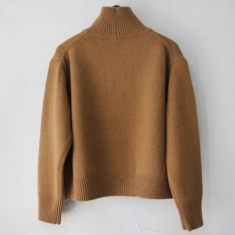 atelier naruse アトリエナルセ　ラムウールタートルネックセーター　#キャメル、グレイ