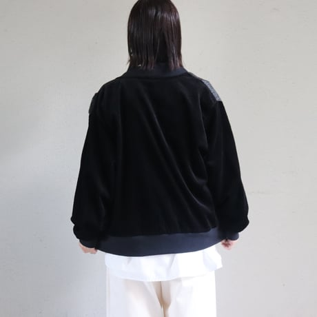 ARTE POVERA アルテポーヴェラ　ウールMIXパッチワークカーディガン　#ブラック