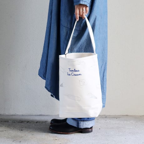 TEMBEA テンベア　BAGUETTE TOTE SMALL PRINT　#ICE+刺繍【送料無料】
