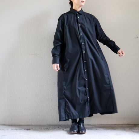 CAERULA PER LIGHTS カエルラ　タイプライターバックフレアワンピース　#ブルー、ブラック