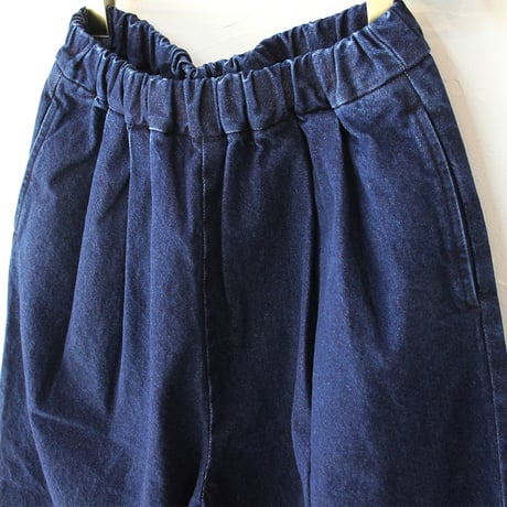 TRAVAIL MANUEL トラバイユマニュアル　オープンエンドデニムバームパンツ　#INDIGO　【送料無料】