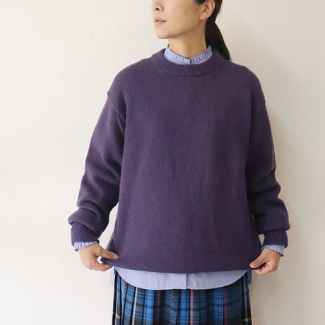 homspun ホームスパン　シェットランドプルオーバー　#ダークネイビー、パープル、ピンク、ナチュラル