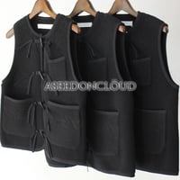 ASEEDONCLOUD アシードンクラウド　Kigansai wool fleece vest #black 【送料無料】