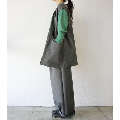 ARTE POVERA アルテポーヴェラ　ポルテックスポンチ2タックワイドパンツ　#ダークグレー