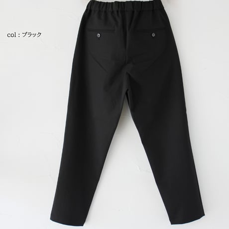 **2024s/s分到着** TRAVAIL MANUEL　トラバイユマニュアル　T/Cツイル2タックスラントパンツ　#チャコールグレー、ブラック【送料無料】