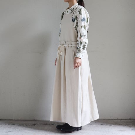 ASEEDONCLOUD アシードンクラウド　Foggy wool Sankayo apron dress #off white