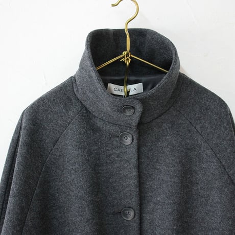 CAERULA カエルラ  woolring frare coat ウールリングフレアーコート　#チャコールグレー