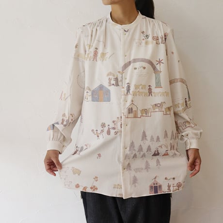 ASEEDONCLOUD アシードンクラウド　Shepherd diary cloth Kigansai shirt #off white 【送料無料】