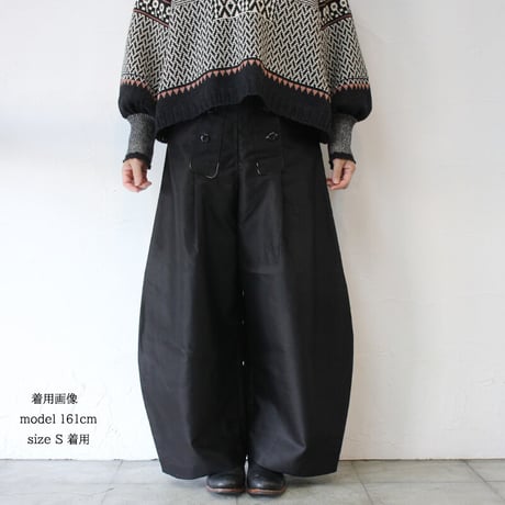ASEEDONCLOUD アシードンクラウド　Fieldstone moleskin Forest carpenter’s trousers #ブラック　【送料無料】