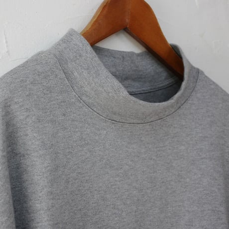 **またまた再入荷** Linenya リネンヤ　5分袖モックネックプルオーバー　#杢グレー、グレー、チャコール