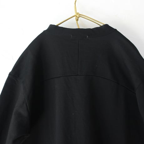 homspun ホームスパン　コンパクト裏毛Vネックカーディガン　#TOPグレー、ブラック