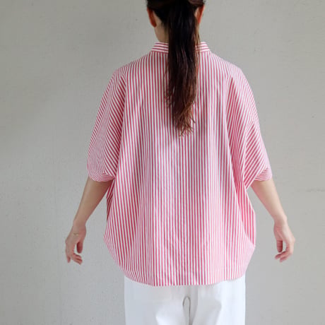 **またまたまた再入荷** LinenYa リネンヤ　近江タンブラーヘンリーネックブラウス　#ブラック、ネイビー、ベージュ、レッド