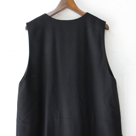 atelier naruse アトリエナルセ　コットンウールヘリンボンジャンパースカート  cotton&wool herring-bone jumper skirt　【送料無料】