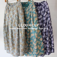 LILOU+LILY　Hedgehog  Tuck Skirt　ハリネズミタックスカート　#グレー、グリーン、パープル