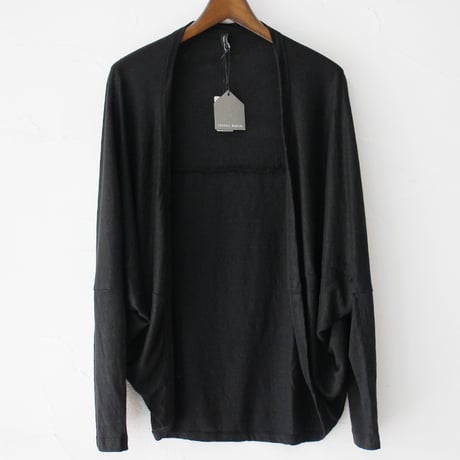 **またまた再入荷** TRAVAIL MANUEL トラバイユマニュアル　リネン天竺ボレロカーディガン　#ブラック、杢グレー、レッド、イエロー　【送料無料】