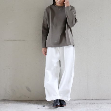 TRAVAIL MANUEL トラバイユマニュアル　ムラ糸デニムノーティカルパンツ　#オフ白、インディゴ
