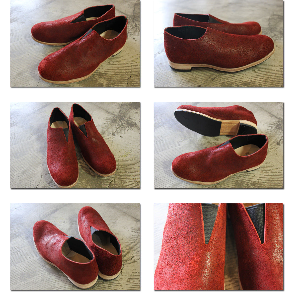 portaille_shoes　ポルタユ　レザー　シューズ赤レッド25.5 portaille_shoesポルタユレザーシューズ赤レッド25.5