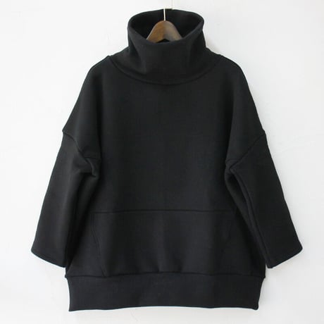 **またまた再入荷** Linenya リネンヤ　裏起毛ボリュームネックプルオーバー　#ブラック　【送料無料】