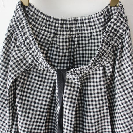 **またまたまた再入荷** LinenYa リネンヤ　コットンシルクタックスカート　#ギンガムチェック