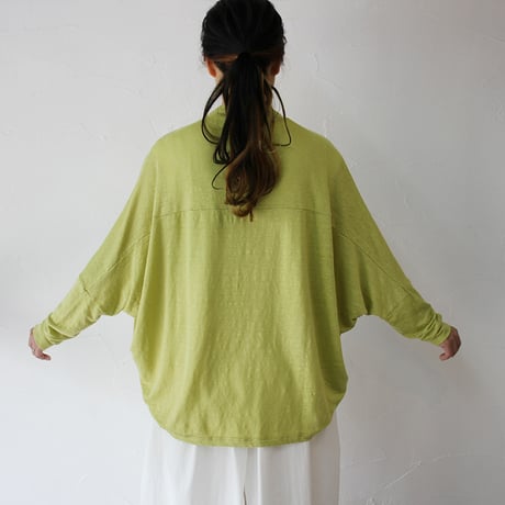 TRAVAIL MANUEL トラバイユマニュアル　リネン天竺ボレロカーディガン　#イエロー