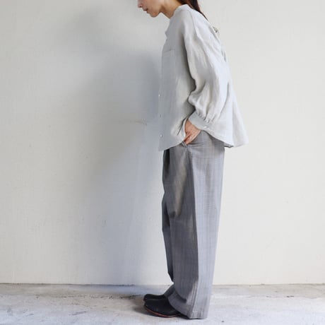 TRAVAIL MANUEL トラバイユマニュアル　ウェザーチェックプランパンツ　#ベージュ、ブラウン