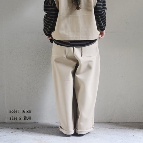 ARTE POVERA アルテポーヴェラ　ポンチ裏起毛2タックワイドパンツ　#ベージュ