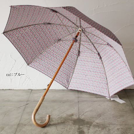 **再入荷** homspun ホームスパン　ダンプ小花プリント晴雨兼用長傘　#スミクロ、ブルー、ブラック
