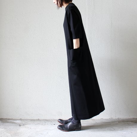 **再入荷・SuKiMs別注丈あり** atelier naruse アトリエナルセ　cotton punch box one-piece コットンポンチボックスワンピース　#ブラック