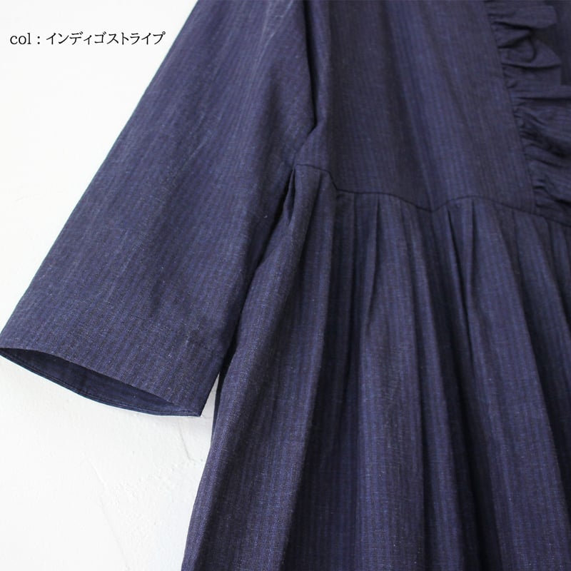 MAGALI (マガリ)インディゴコットンリネン・フリルワンピース 楽天市場】MAGALI | インディゴコットンリネン・フリルワンピース