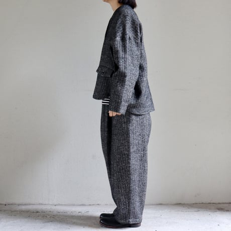 atelier naruse アトリエナルセ　シェットランドウールリネンタックワイドパンツ shetland wool linen tuck wide pants