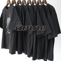 **再入荷** amne アンヌ　”kafe”　カフェ柄半袖Tシャツ　#ホワイト、ブラック