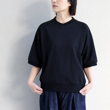 atelier naruse アトリエナルセ　オーガニックコットン半袖スウェットシャツ organic cotton lining sweat shirt