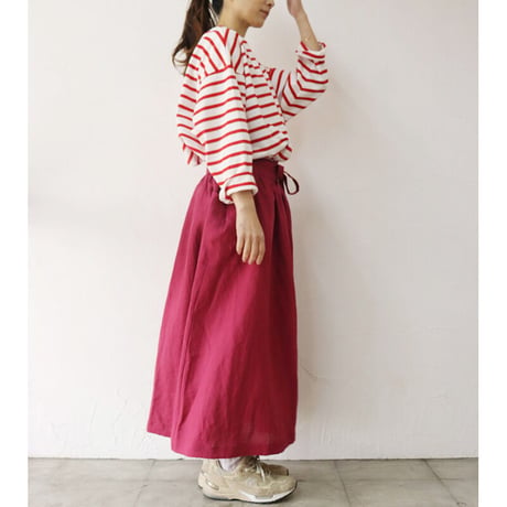amne アンヌ　BORDER gride basque #レッド、ブラック　【送料無料】